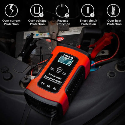 Cargador Inteligente iniciador Batería Automóviles Motocicleta 12v 6a
