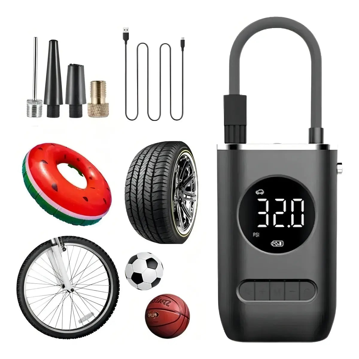 Inflador de llantas Portable Compresor Carro - Moto - Balon